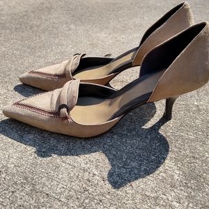 Cole Haan Suede Kitten Heels Sz 8.5AA DB Narrow